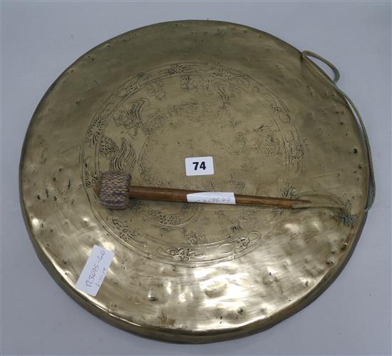 A Chinese gong and beater